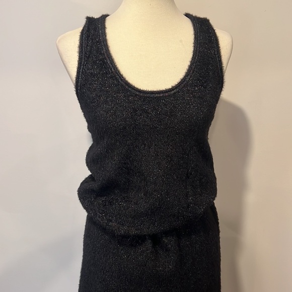 Zara knit dress shimmery black very unique - Picture 10 of 13